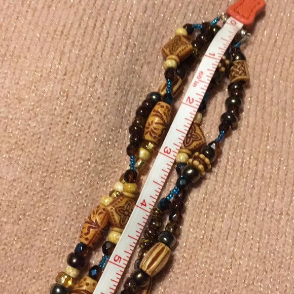 Glass Beads Lariat Necklace - One of a Kind - Picture 6 of 9